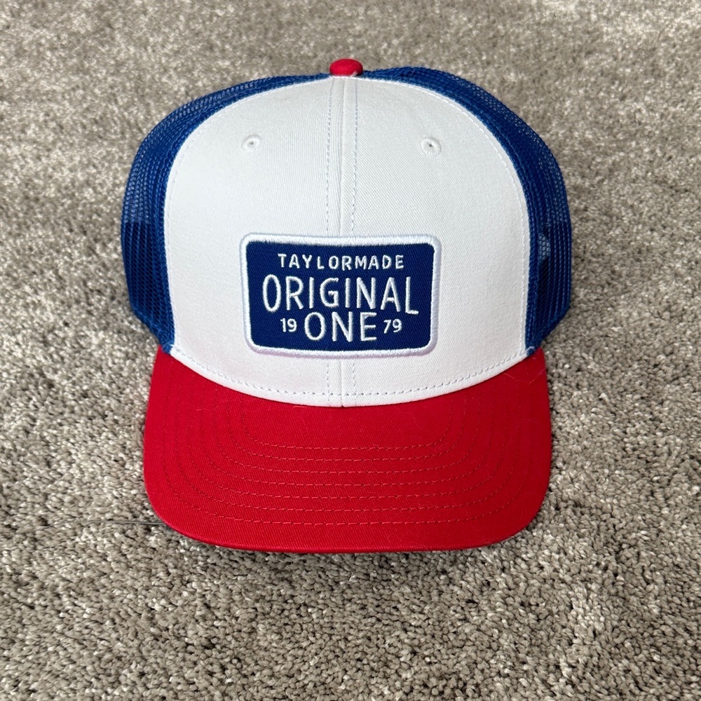 TaylorMade Red, White, and Blue Trucker Cap